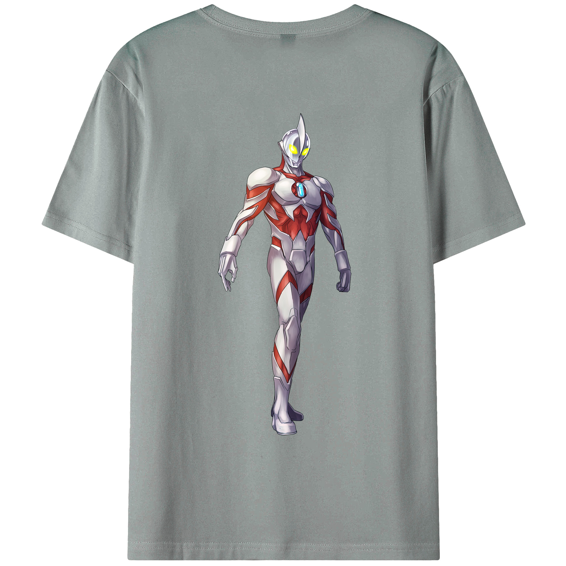 （画像用） ウルトラマン Ultraman 綿100％ メンズ半袖Tシャツ（バックプリント） 通気性